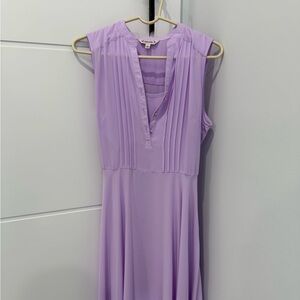 Nanette Lepore Lilac Pleated Midi Dress